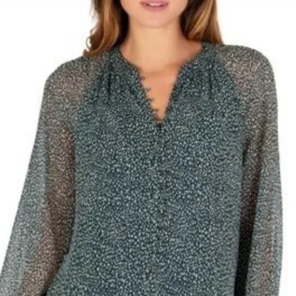 Joie Womens Green Speckled Print Mini Dress Size M Long Sleeve Fall Photo Shoot - Picture 13 of 14